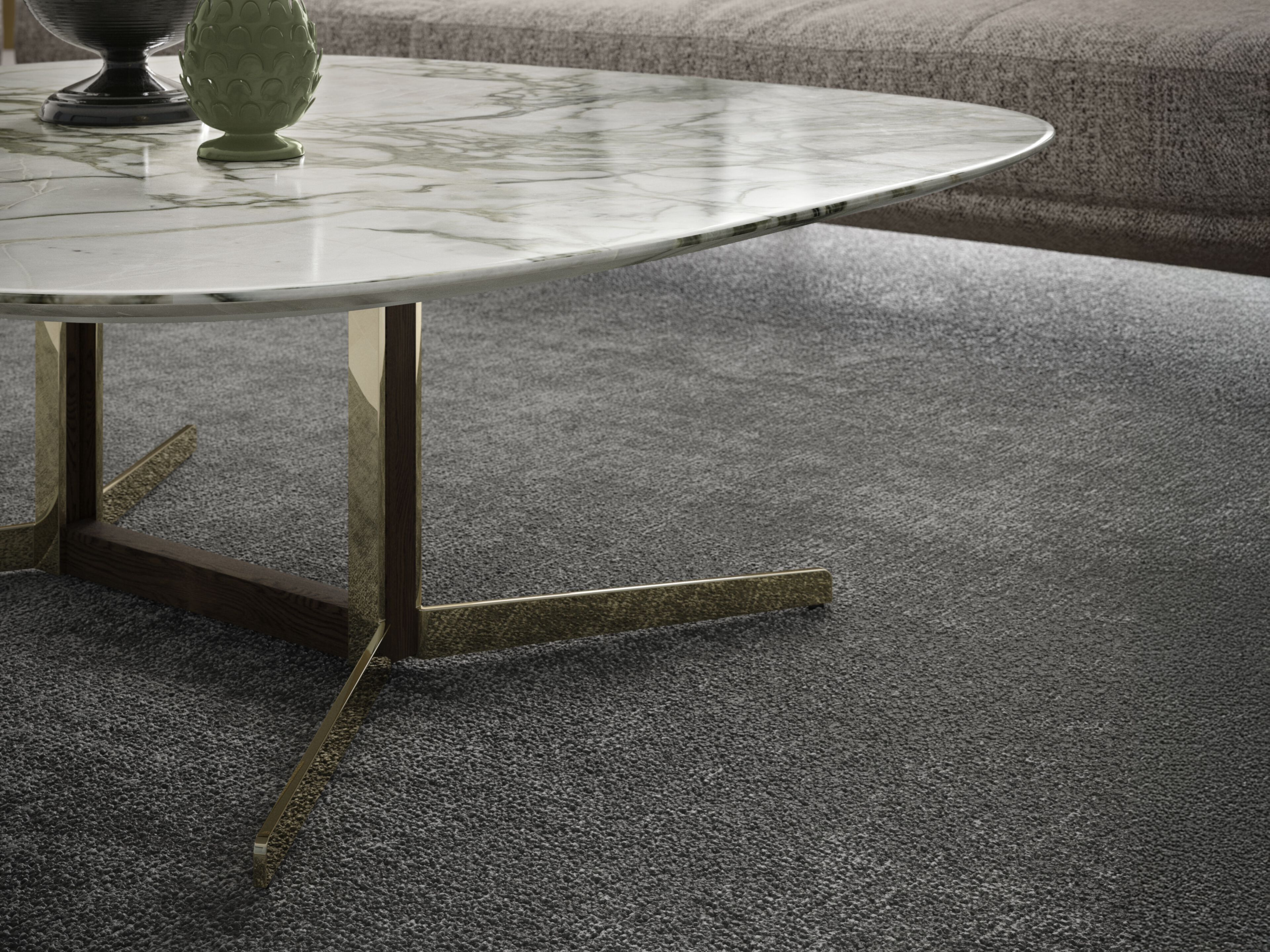 Низкий круглый журнальный столик с мраморной столешницей Natuzzi Italia Campus ARCH-00003217 - Вид №4