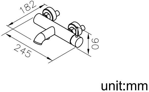 JUSTIME Смеситель для ванны настенный из хромированной латуни Pan i sun-id-1494564 - Вид №1