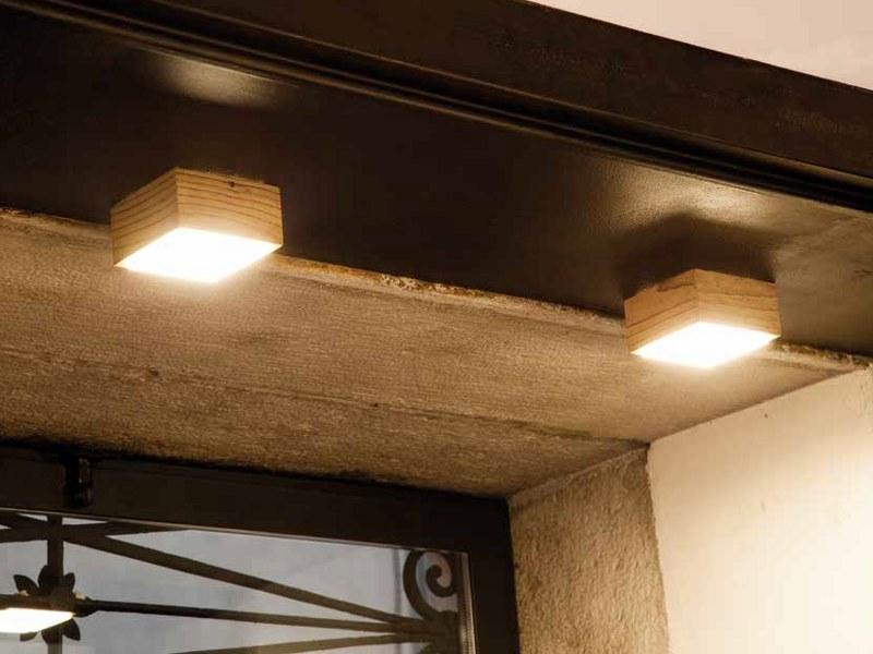 ENGI Бра / потолочный светильник из дерева и стекла Divetro wood Endw90  - Вид №1