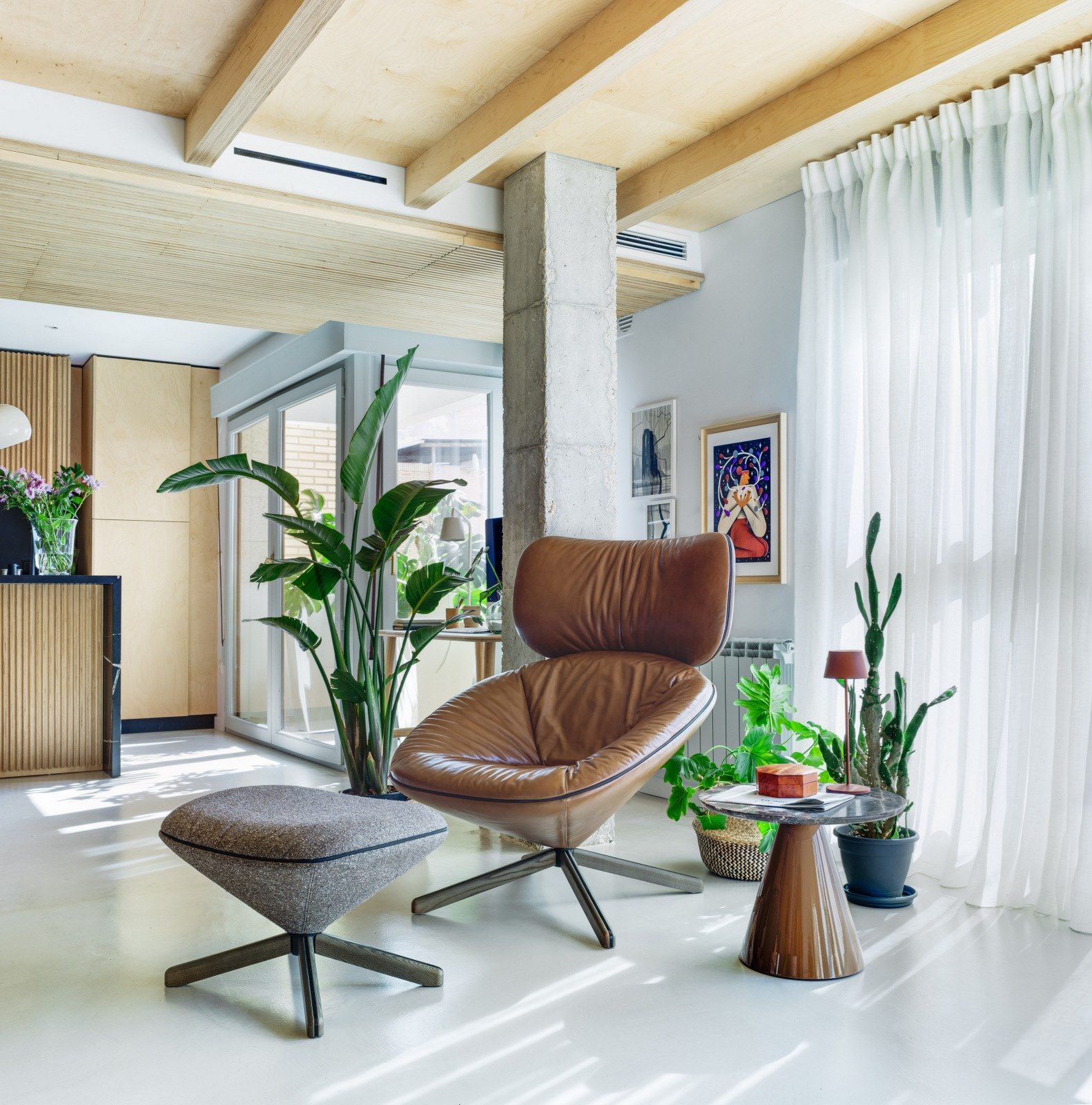 Спицевое кожаное кресло с подголовником SANCAL ARCH-00138039 - Вид №17