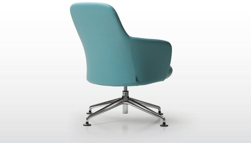 Quinti Sedute Поворотное кожаное кресло с 4-мя спицами Level sun-id-1507684 - Вид №3