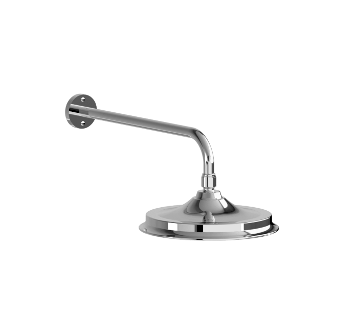 Burlington Riviera Riviera фиксированная душевая лейка AirBurst с кронштейном 9-дюймовая душевая головка и кронштейн AirBurst цвета Gold V17 GOLD-V11 GOLD  - Вид №2