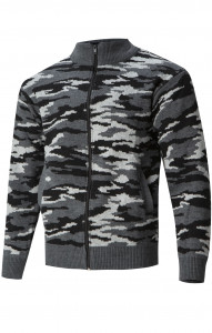 63359 Джемпер камуфляж на молнии серый  Одежда для охранных структур  размер 48-50