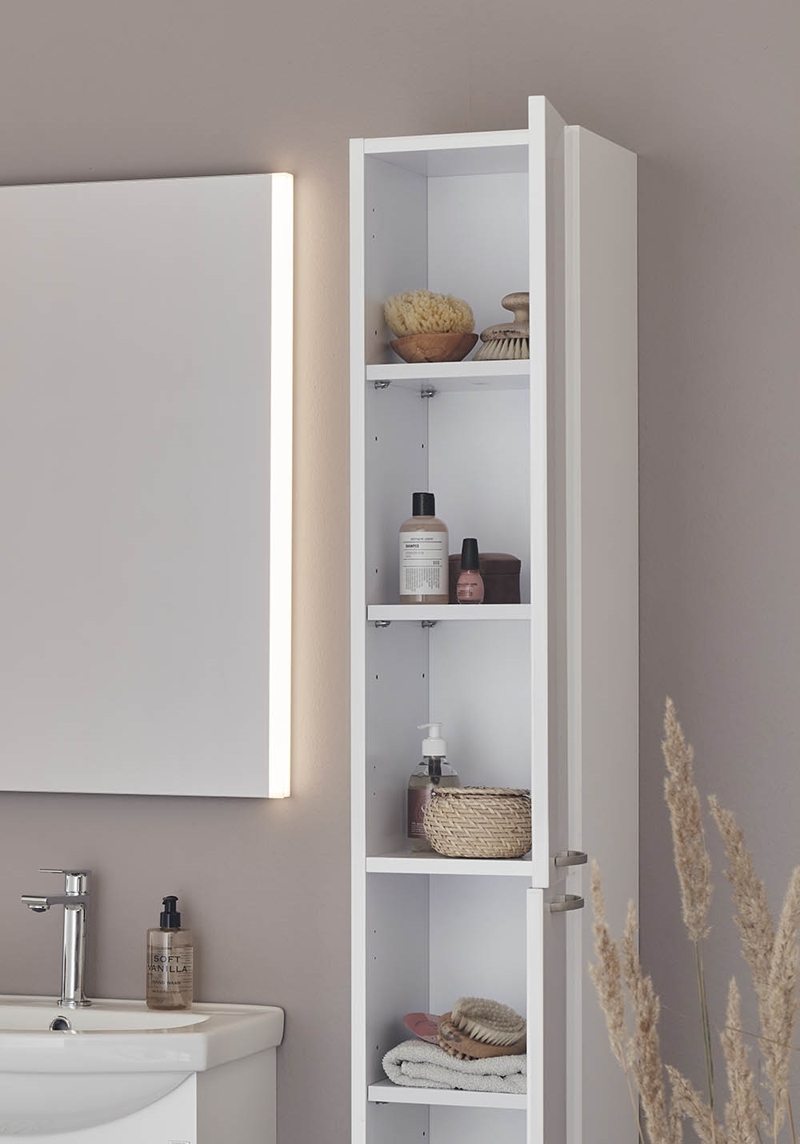 1289 Высокий Шкаф Fix Белый Материал Дверь Noro  Белый  - Вид №4