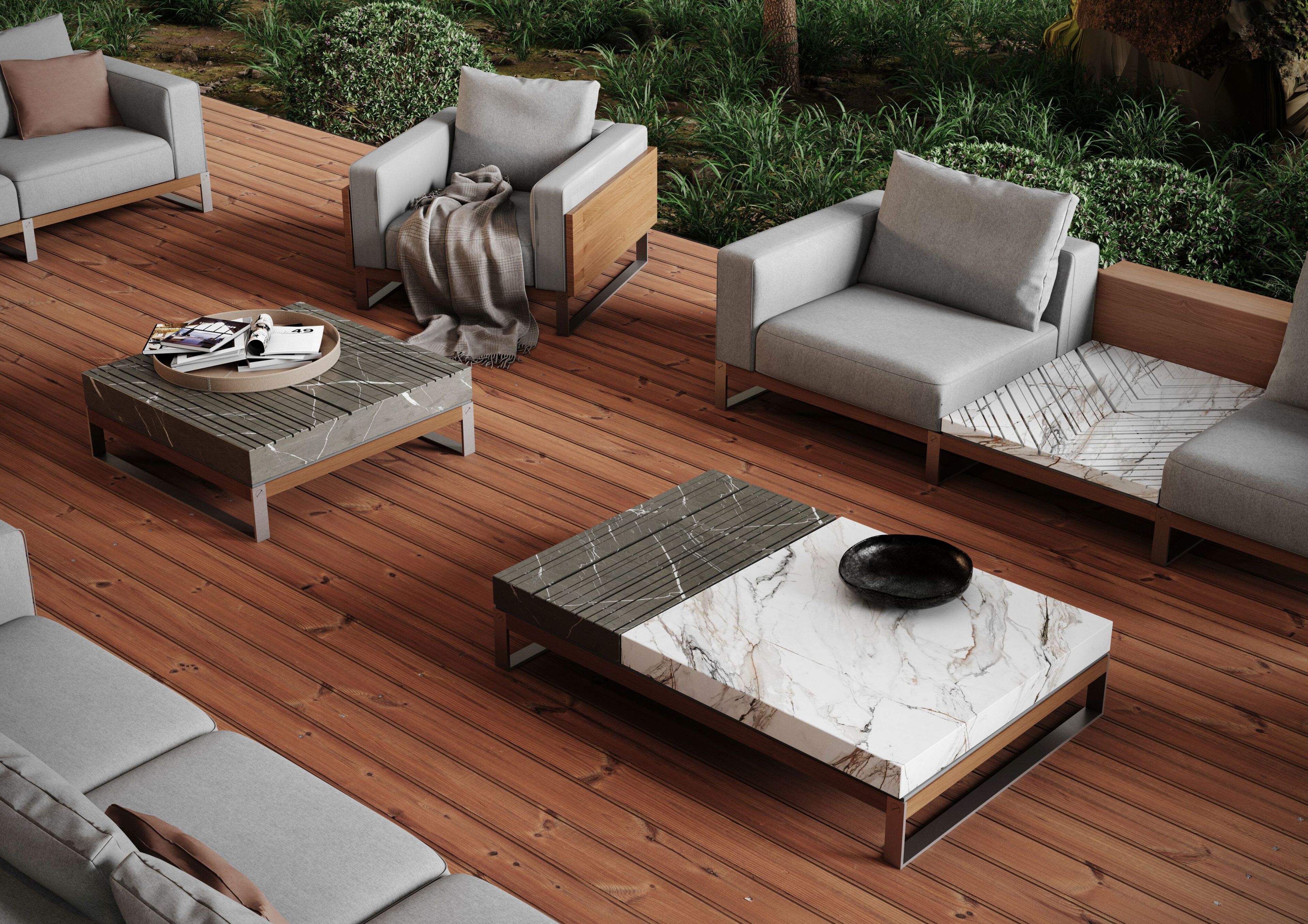 Тканевый модульный садовый диван Formitalia AWAROA ARCH-00024606 - Вид №1