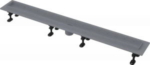 Водоотводящий желоб с порогами для перфорированной решетки или решетки под кладку плитки, без гидрозатвора