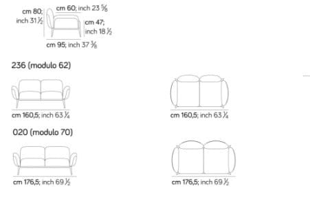 2-местный тканевый диван Amura ARCH-00153358 - Вид №4