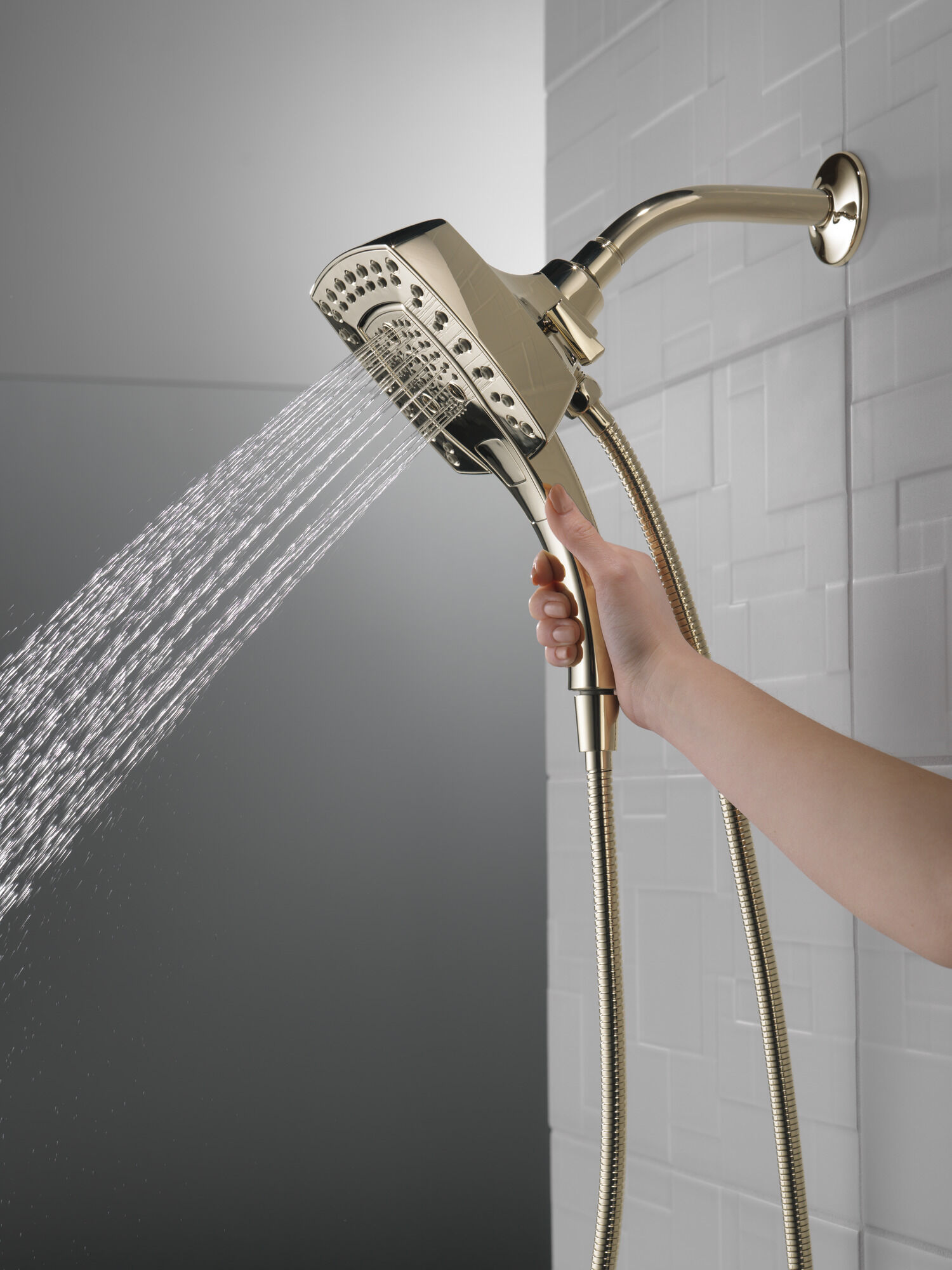 58474-PN H2Okinetic® In2ition® Душ два в одном с 5 настройками Delta Faucet Universal Showering Полированный никель  - Вид №2