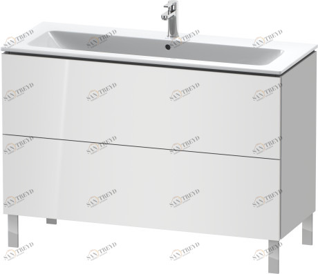 LC662808585 L-Cube Тумбочка напольная Белый глянцевый лак Duravit