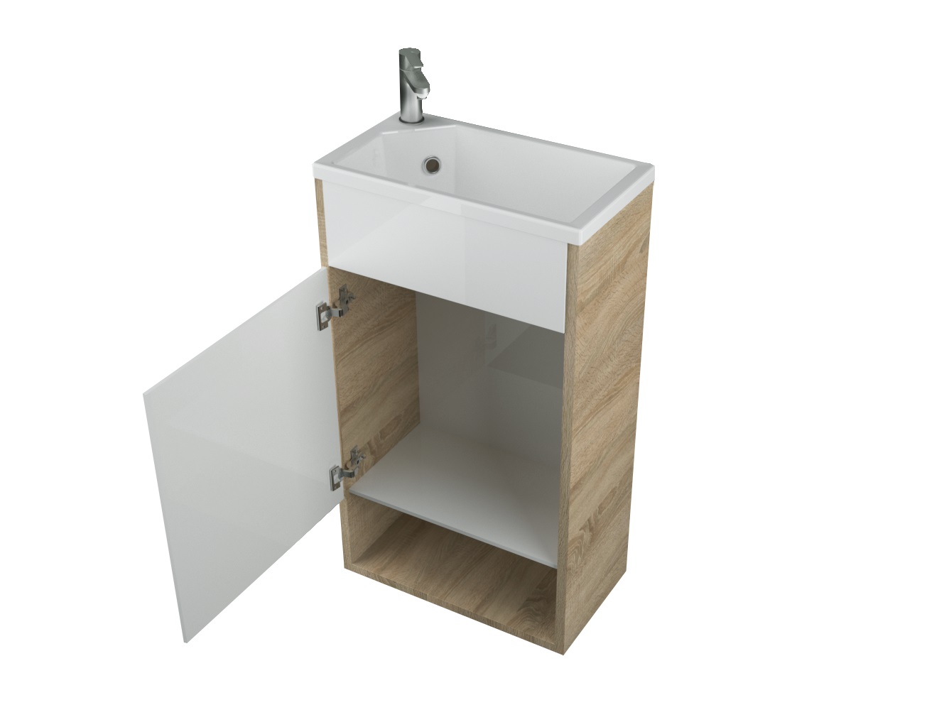 У85918 Тумба с раковиной Lira 40П 1д. Дуб Сонома 1 Marka Lira