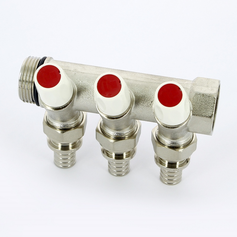 Коллектор G1 Rehau 3 отвода G 3/4 + переходник евроконус 20-G 3/4 (3 шт.) 169205 - Вид №4