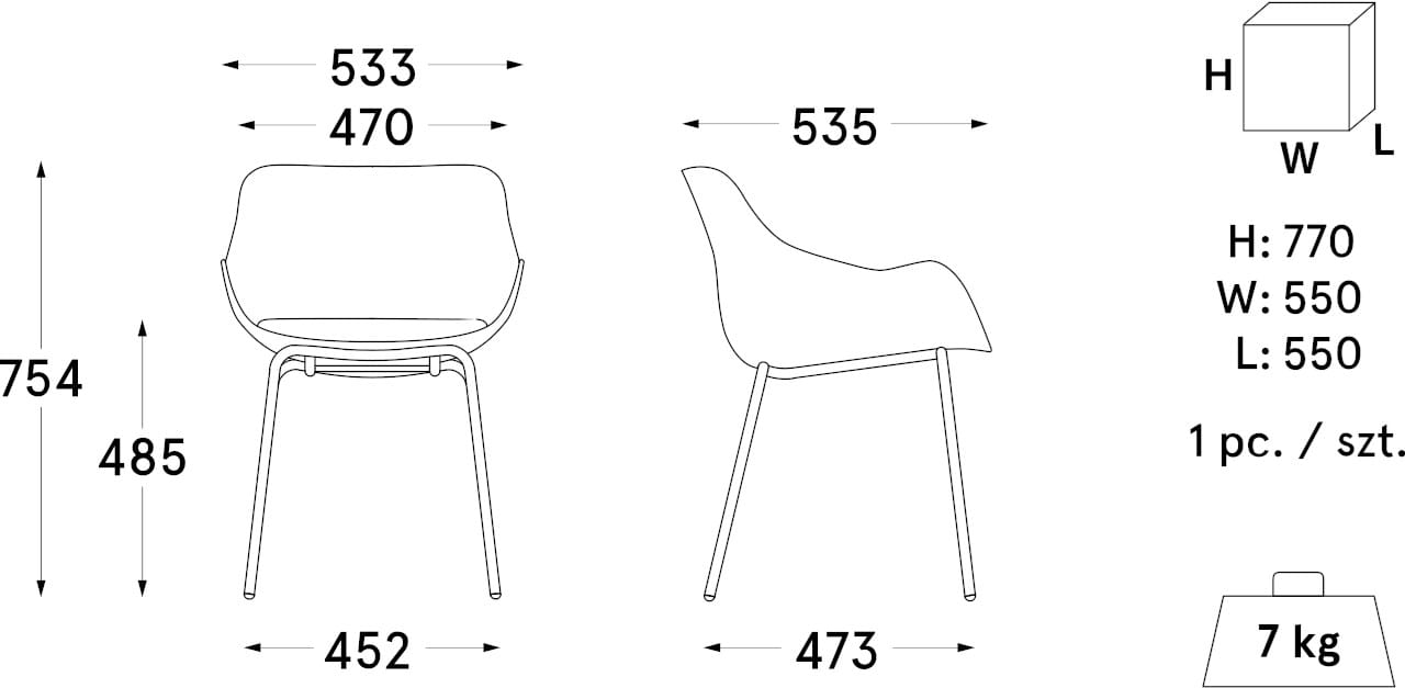 Тканевый стул с подлокотниками MDD Baltic ARCH-00135355 - Вид №16
