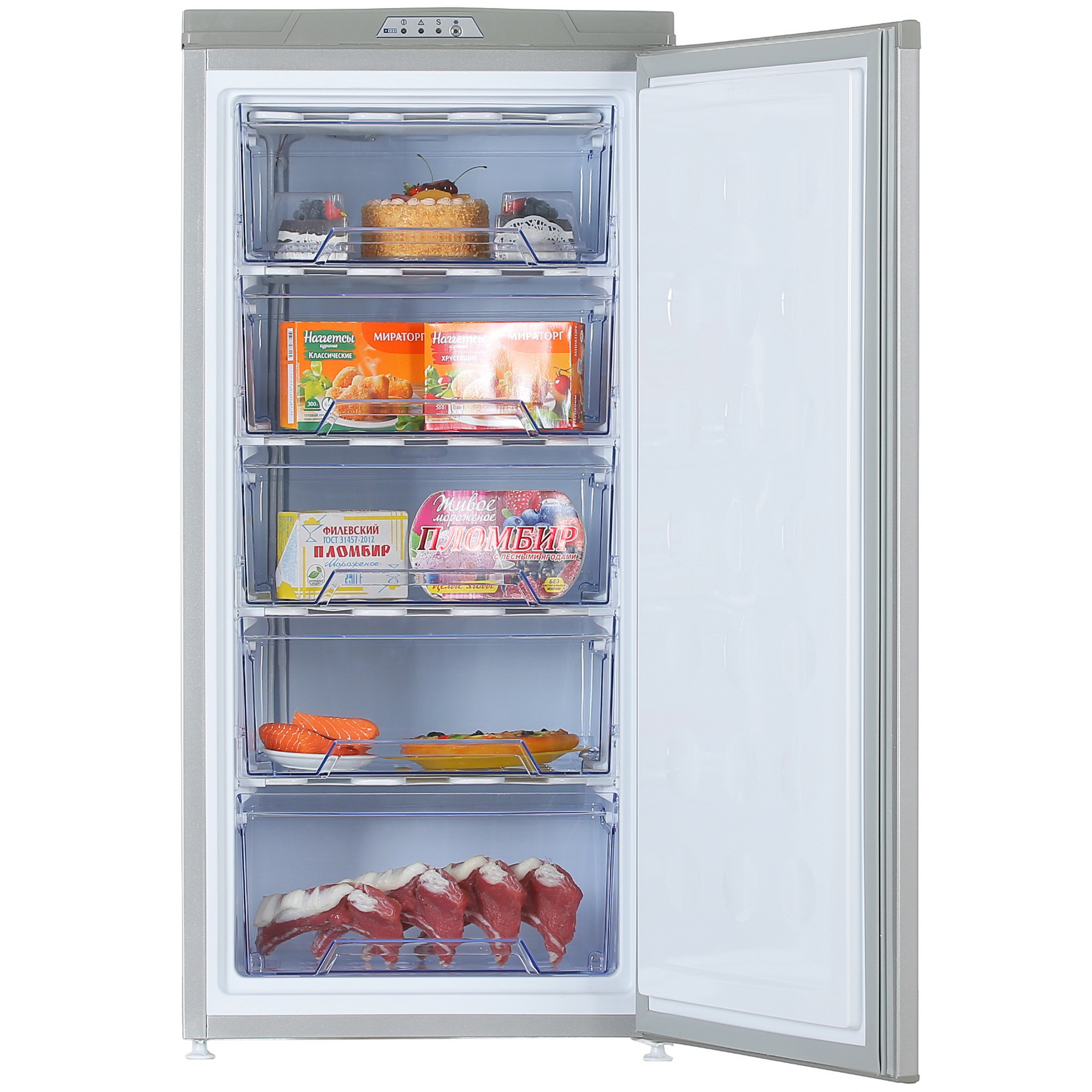 1116749 Морозильный шкаф  DON R 105-001MI серебристый STDN-0003423 - Вид №5