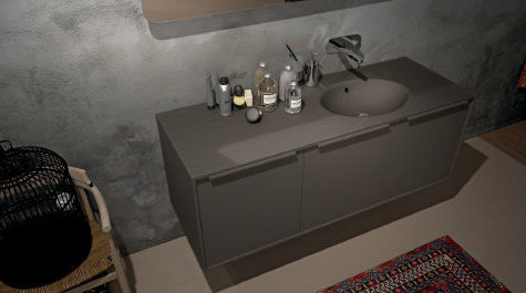 MANHATTAN 9 Комплект мебели cm 152,4 Berloni Bagno 42968 - Вид №4