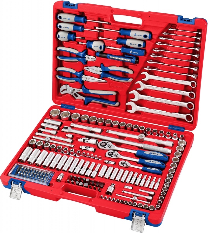 МАСТАК Набор инструментов универсальный, 174 предмета Верстакофф 01-174C