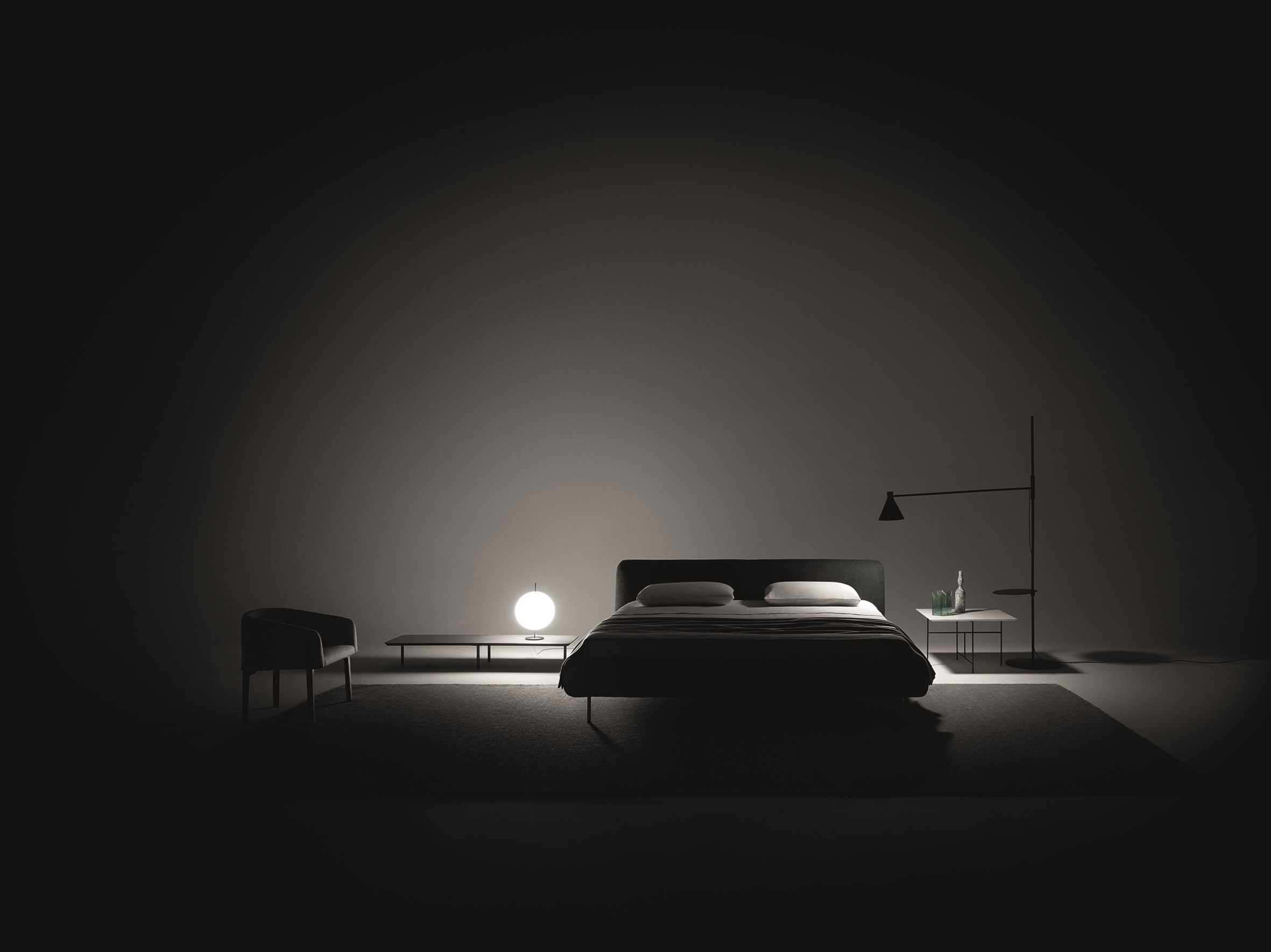 Двуспальная мягкая кровать из ткани DE PADOVA Erei ARCH-00022355 - Вид №3