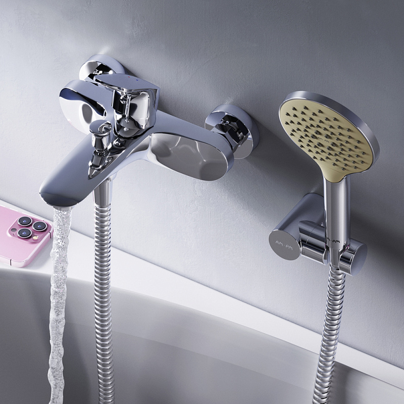 F8015000 смеситель д/ванны/душа душ.набор хром шт. AM.PM Like - Вид №2