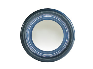 Круглое деревянное зеркало со встроенным настенным освещением