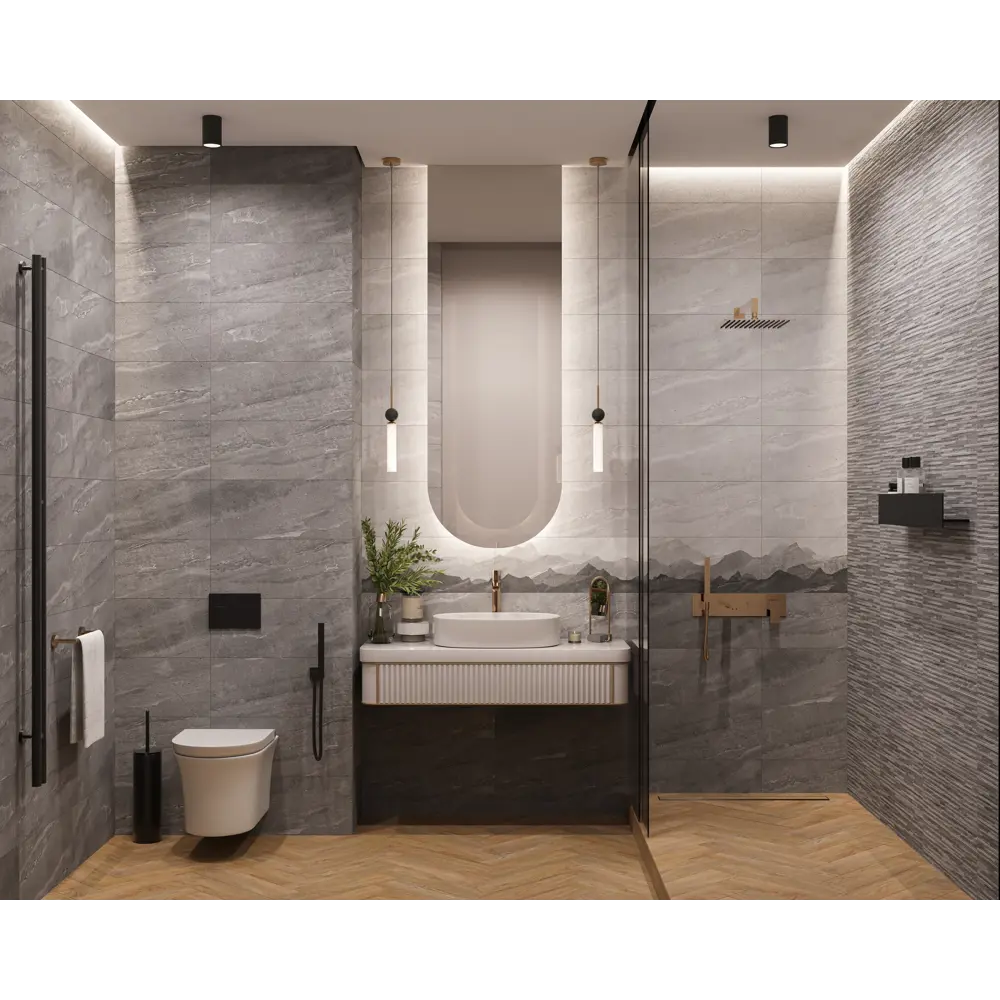 Настенная плитка Gracia Ceramica Fog с сахарной текстурой 25х60 см 89231597 STLM-0949050 - Вид №3