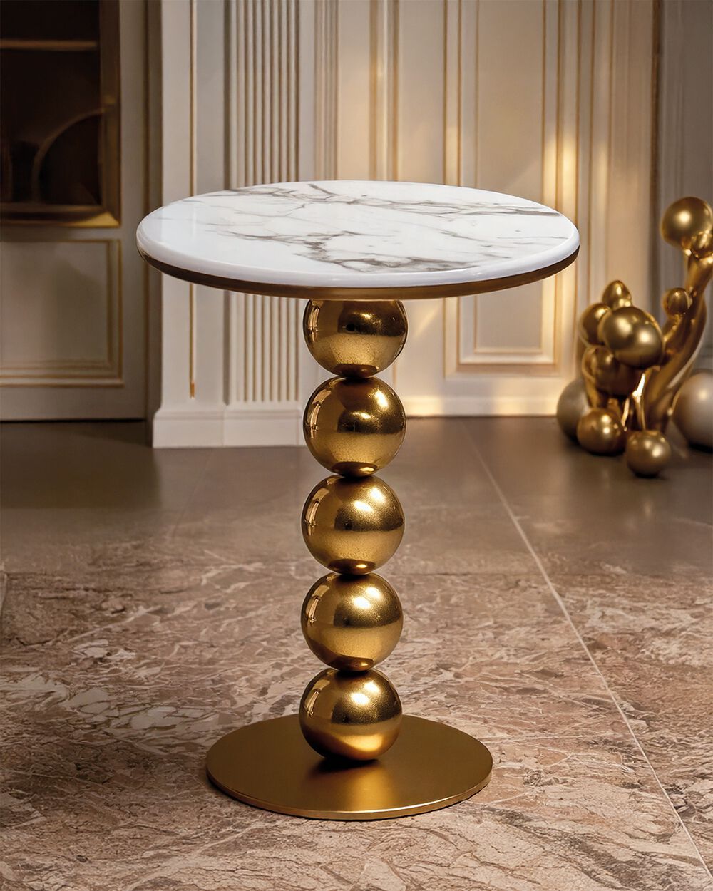 Высокий круглый журнальный столик Vela Arredamenti KRONOS ARCH-00036487 - Вид №1