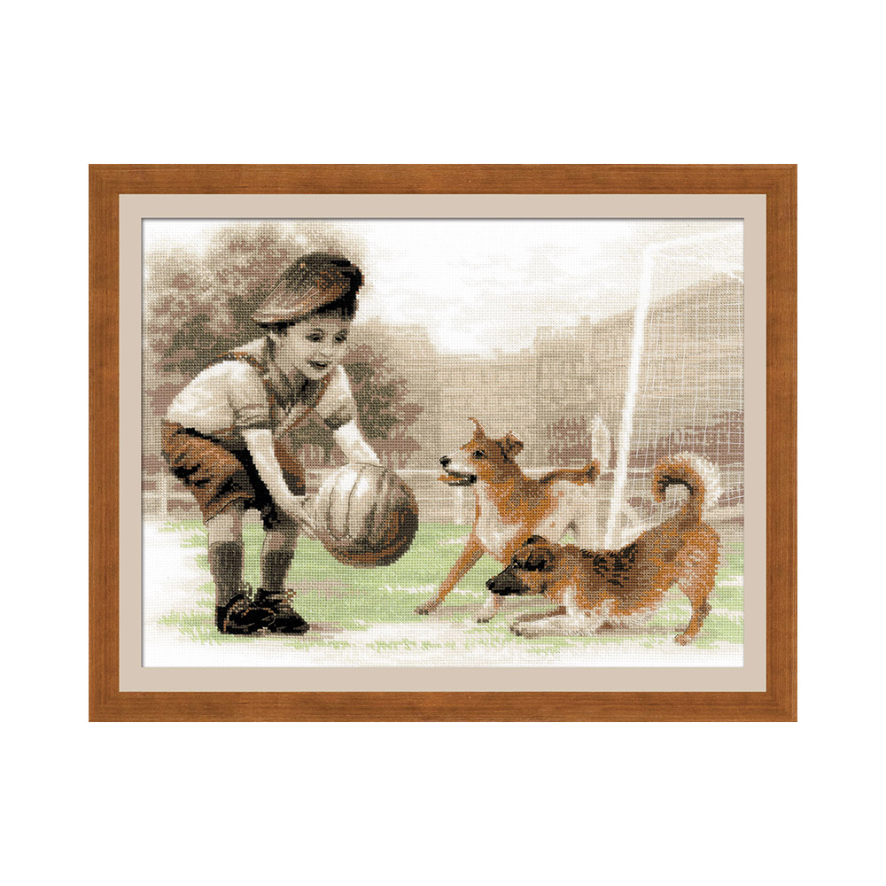 1746 Набор для вышивания Футбольная команда 30 х 40 см RIOLIS Сотвори Сама 