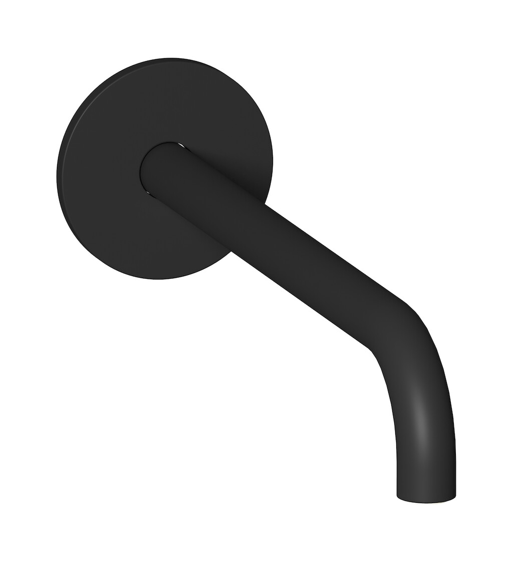 Длинный настенный излив для ванны WE ARE IB rx328np_23 Matt Black Reflex