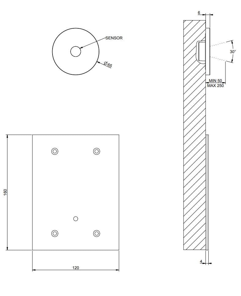 Нержавеющая сталь электронный настенный пульт дистанционного управления Gessi Gessi316 ARCH-00008153 - Вид №2