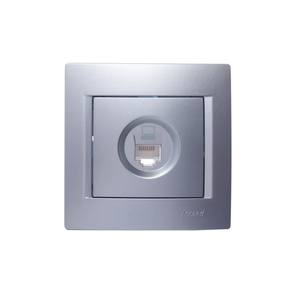 Розетка компьютерная Lezard Karina цвет матовый серый STLM-2087108 - Вид №6