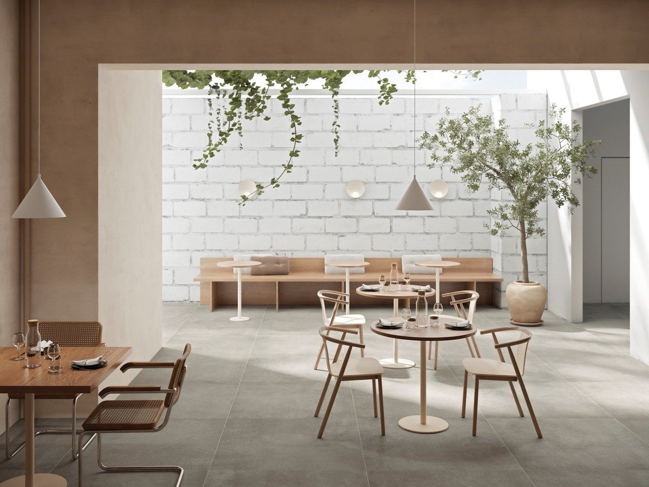 Пол / облицовка керамогранита для внутреннего и наружного применения с эффектом цемента ARIOSTEA NEXT ARCH-00021346