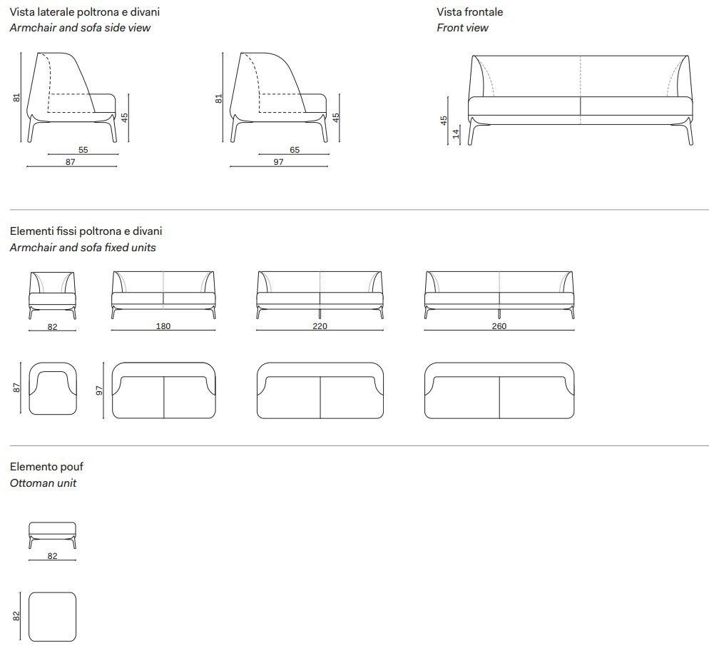 Novamobili 3-х местный диван Velvet sun-id-1393493 - Вид №6