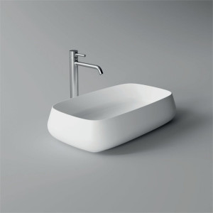 33250101.01 Накладная раковина 600х350х140 мм Alice Ceramica Nur без перелива Белый глянцевый