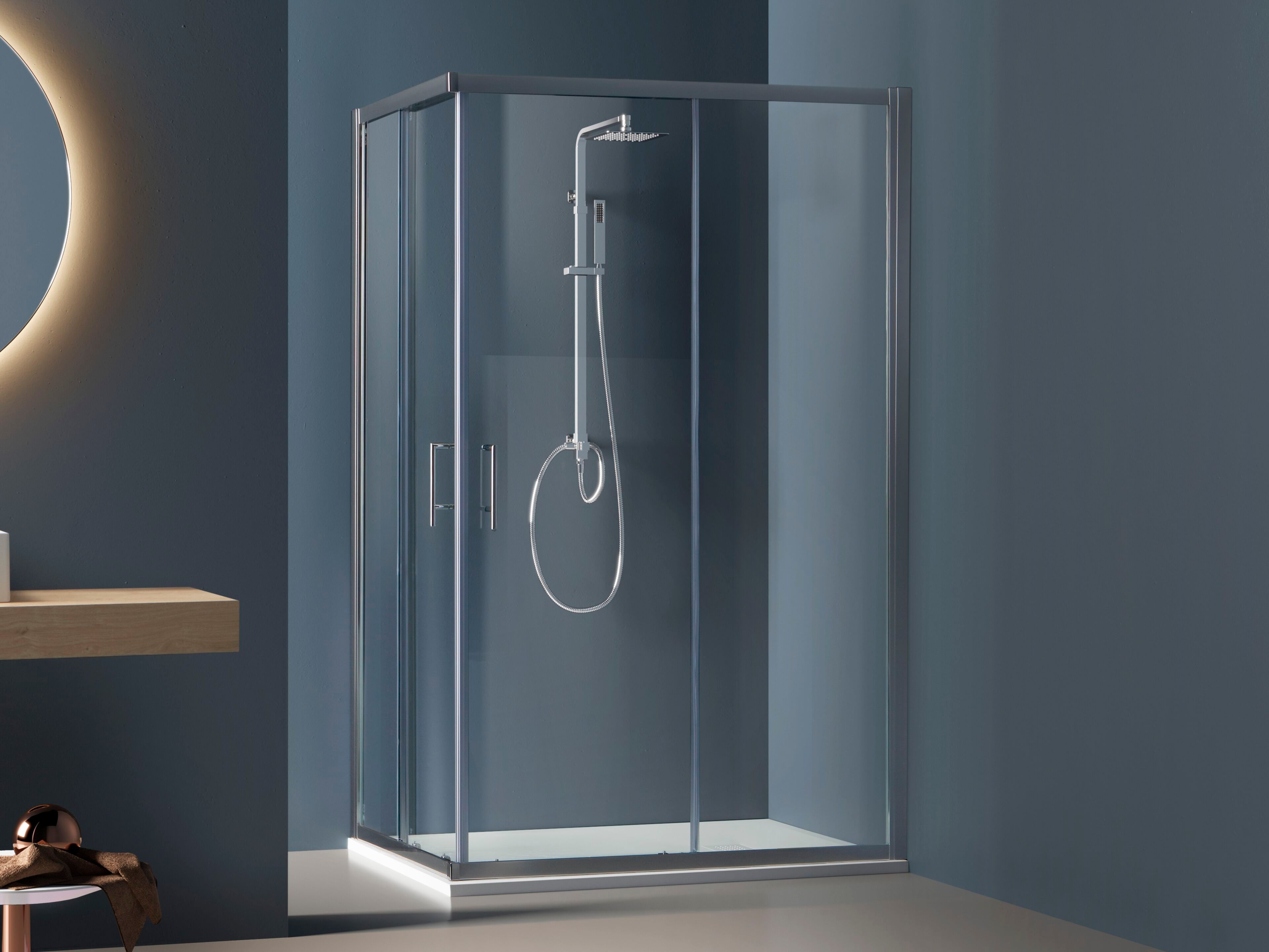 Алюминиевая и стеклянная угловая душевая кабина TAMANACO ECO LATO ARCH-00126103