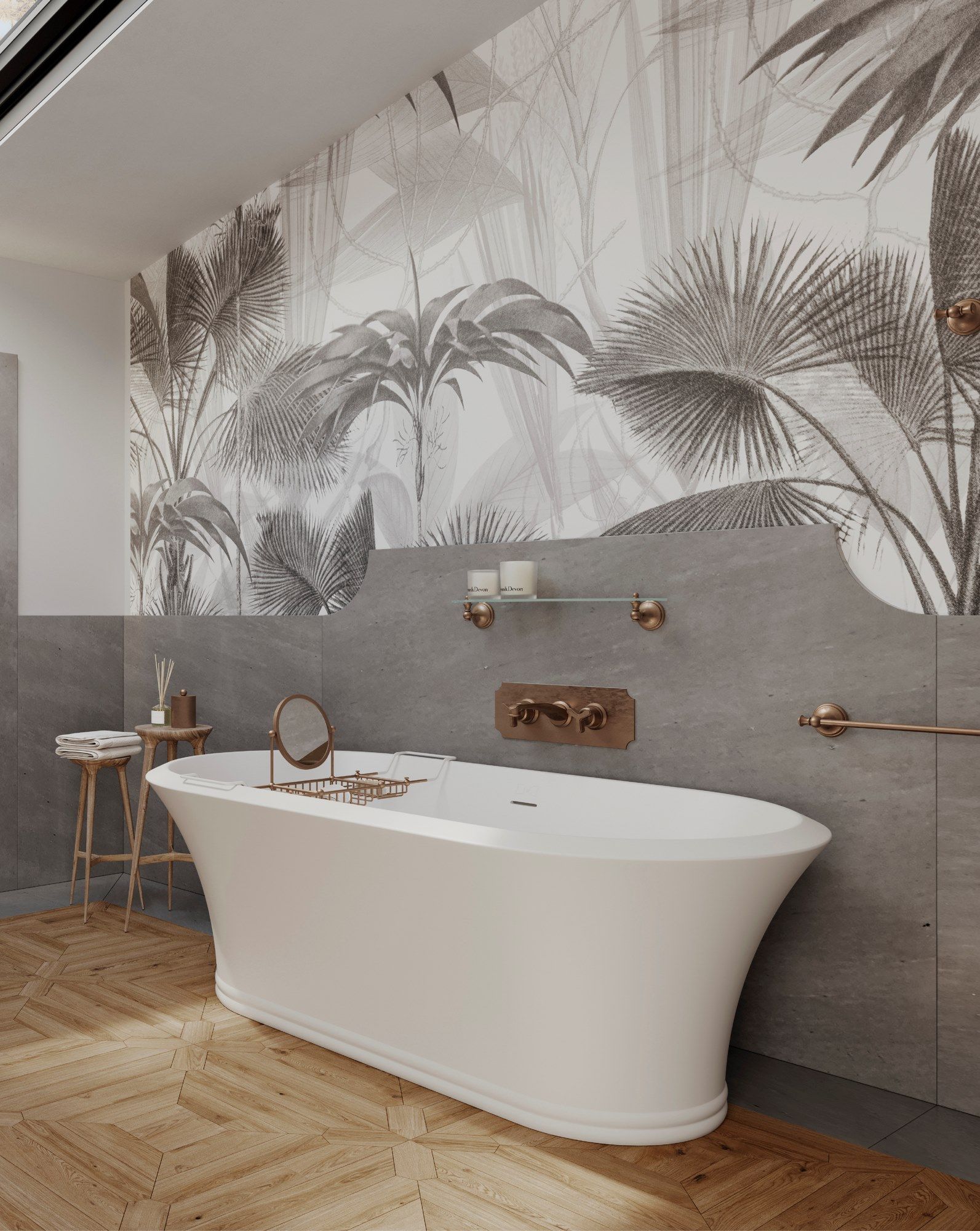 Полка для ванной комнаты из хрусталя и латуни Devon&Devon Kalos ARCH-00074636 - Вид №2