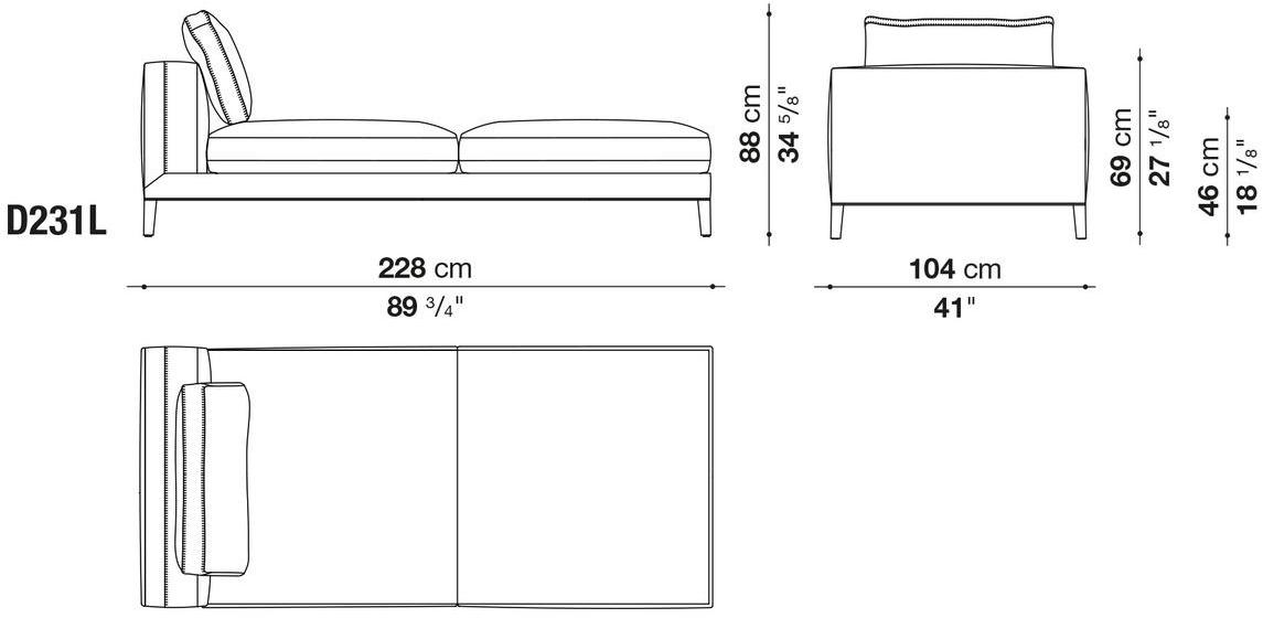 Maxalto Модульный угловой диван из ткани Dives sun-id-1407259 - Вид №18