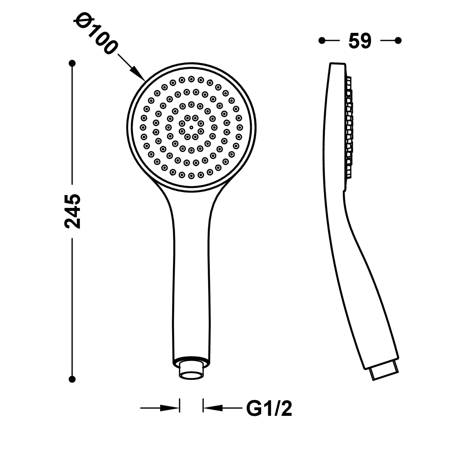 Ручной душ D100-29963110 TRES Showers - Вид №1