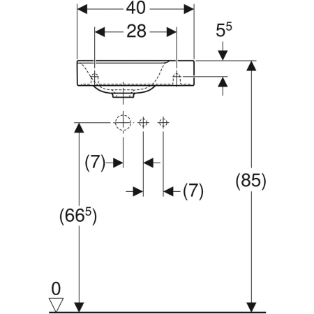 500.528.01.1 Раковина Geberit Xeno² Geberit  - Вид №3