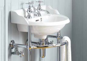 Gentry Home Таз большой белый Victorian Никель GH100497 - Вид №1