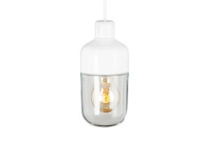 Подвесной светильник из фарфора и стекла