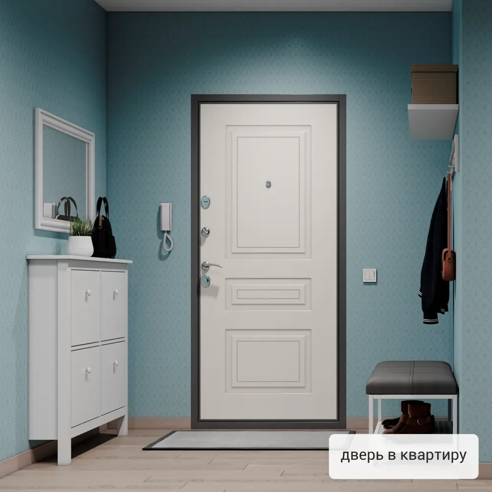 Дверь входная металлическая Берн 95x205 см правая цвет мара беленый TOREX STLM-2169104 - Вид №14