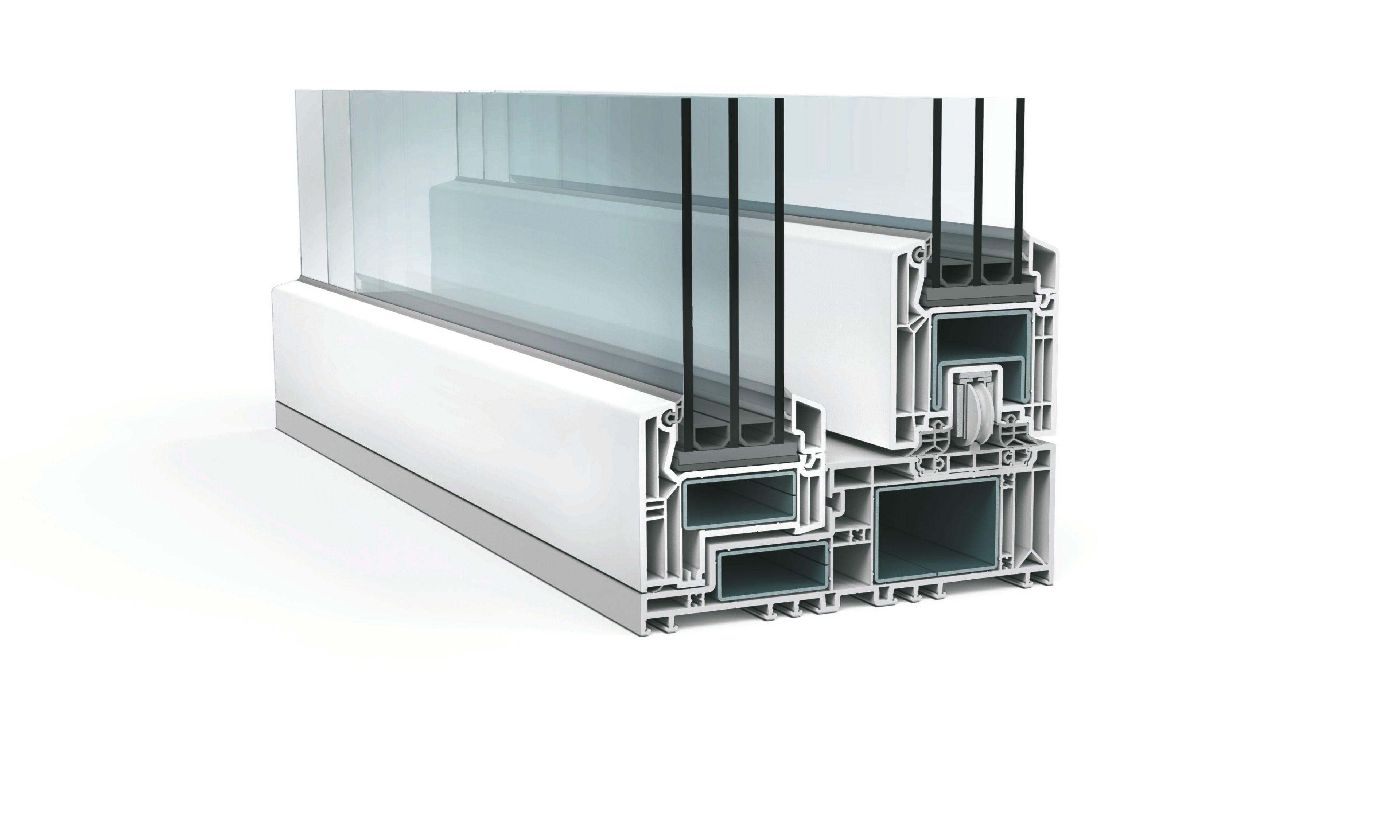 Копланарное раздвижное окно из ПВХ с тройным остеклением Veka VEKAMOTION 82 MAX ARCH-00070406 - Вид №4