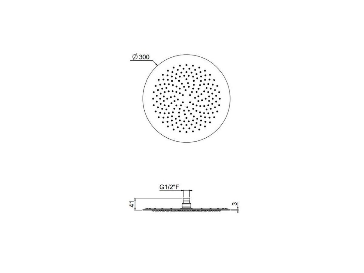 Одиночная душевая головка CARIMALI SOFFIONE MYSLIM TONDO INOX ARCH-00106132 - Вид №3