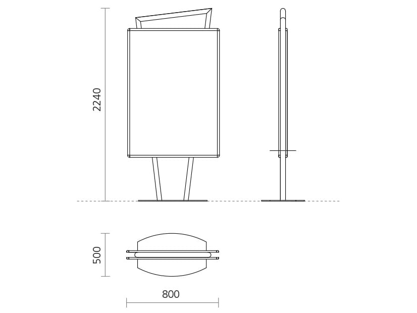 Стальная напольная стойка Studio Città эскиз ARCH-00106868 - Вид №2