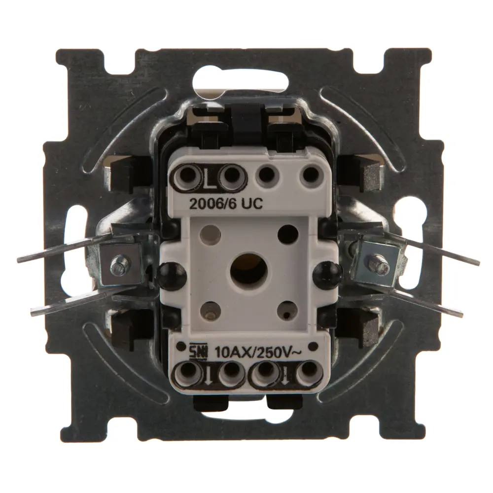 Выключатель проходной встраиваемый ABB Basic 55 1 клавиша, цвет белый Basic55 STLM-2139840 - Вид №3