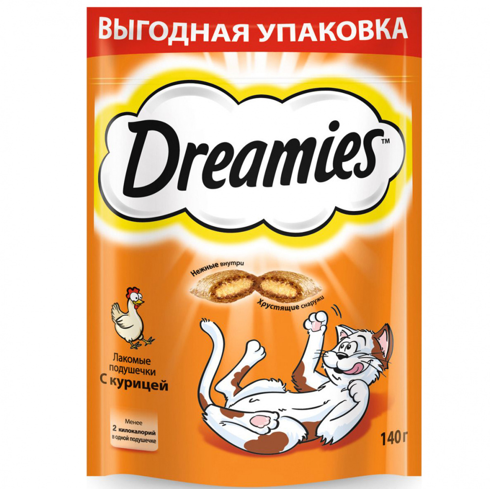 ПР0048336 Лакомство для кошек c курицей 140г Dreamies 