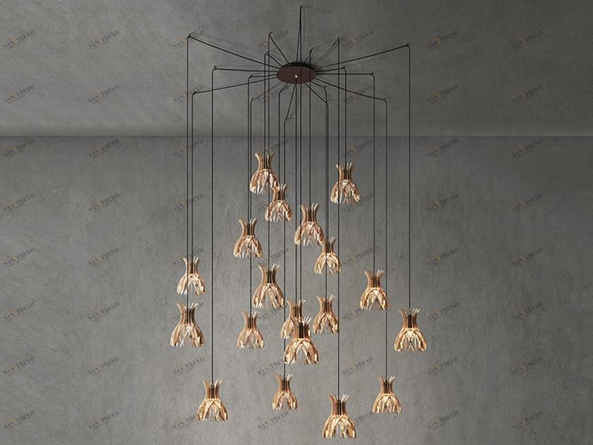 BOVER Led подвесной светильник из дерева Dome S/20/19l