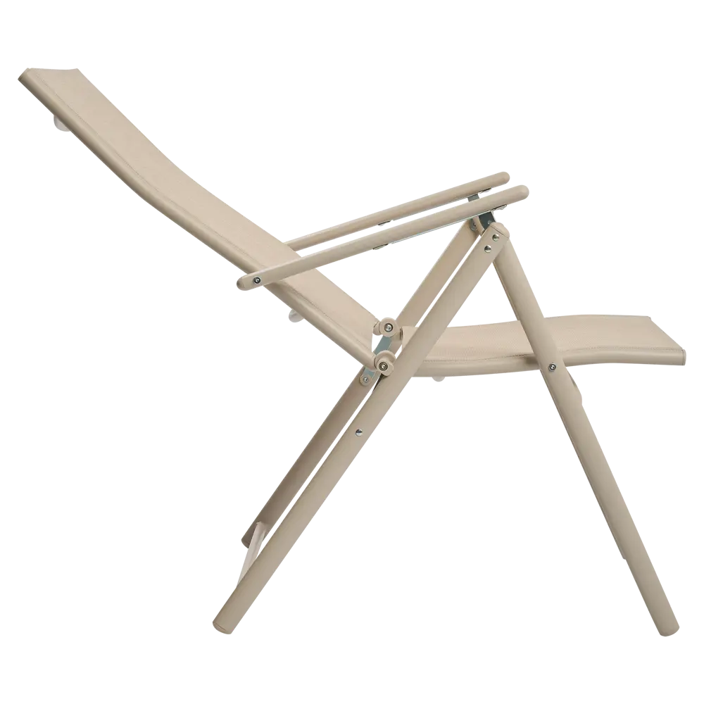 Стул садовый складной BEGINIA Lazo 68x57x105 см сталь бежевый STLM-2097691 - Вид №8