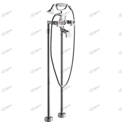 44016 Смеситель  для ванны однорычажный, ручка Сваровски EFFEPI RUBINETTERIE Chic diamante 