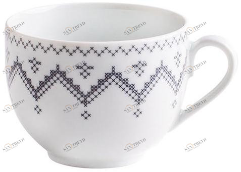 054704A69749C Hygge чашка кофе 0,21 л вышивки крестом серый Kahla-porzellan 