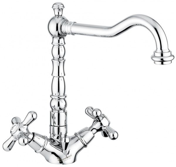 12613NO Смеситель Deco Old с донным клапаном для раковины, цвет черный-золото EMMEVI Decò old