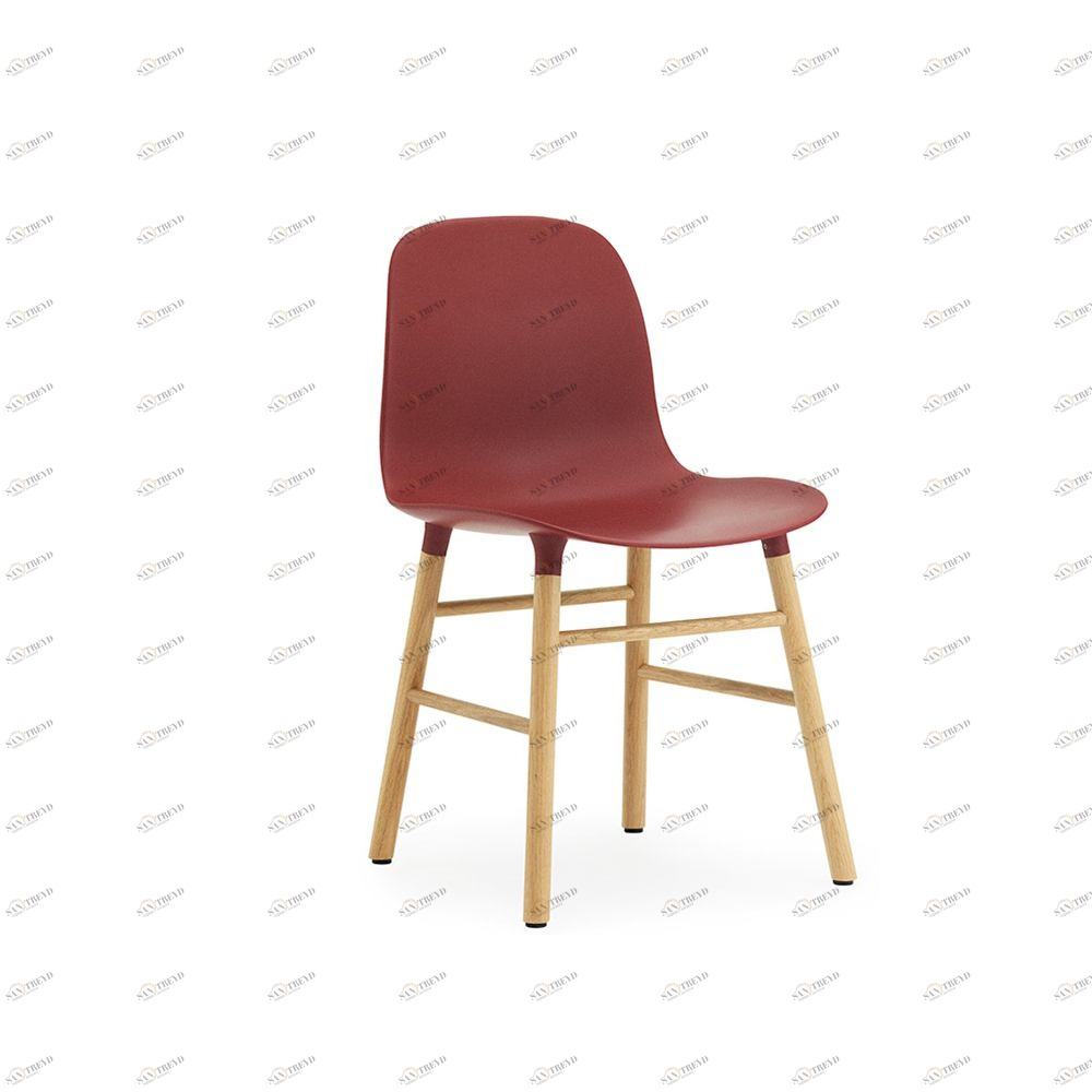 Стул без ручек Form с ножками из дуба 78х48х52 см, красный Normann Copenhagen 602821